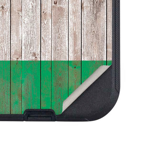 Ireland Flag Dark Wood Otterbox Defender iPhone Skin